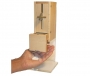 Distributeur transformateur en bois de savon solide en poudre couleur Naturel sur pied